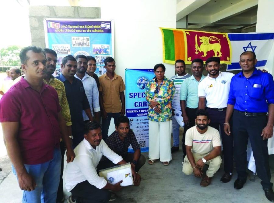Our team with workers and partners